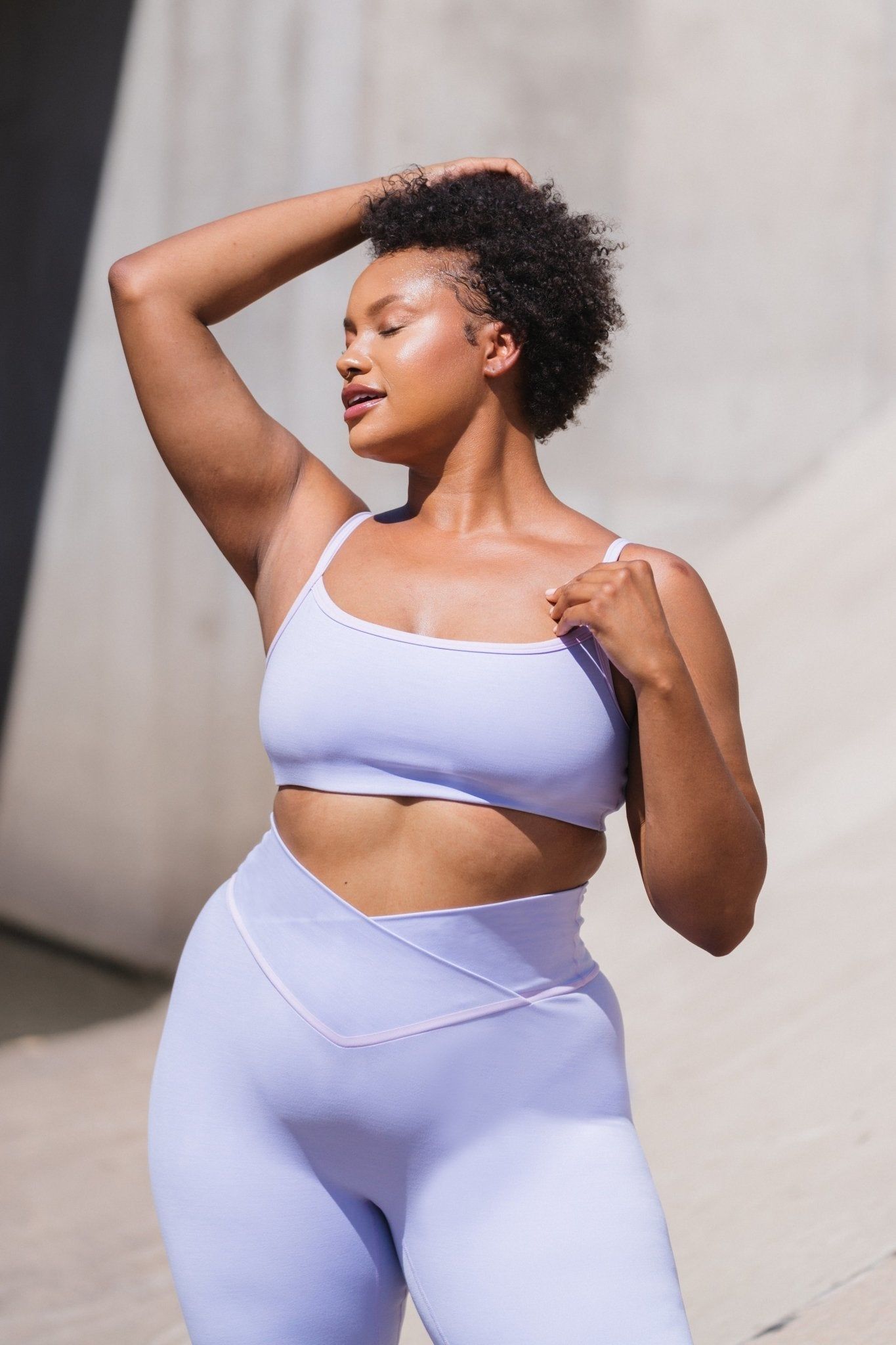 Daydream Square Bra - Lilac Marl - Revitalized sold by Balance Athletica product image thumbnail 3