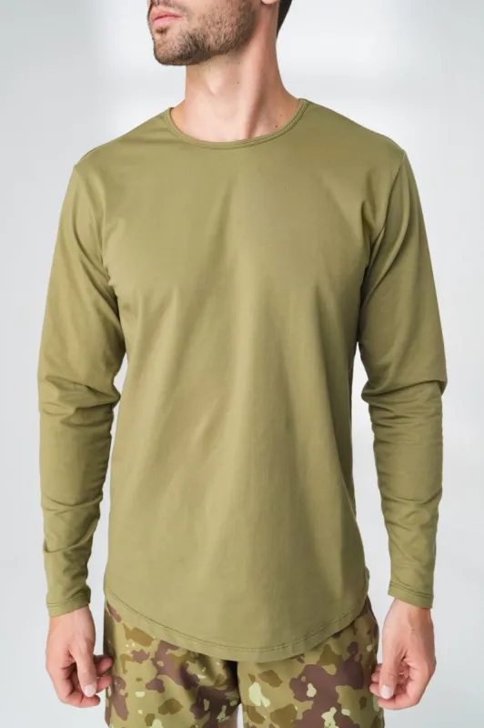 The Prospect Long Sleeve Tee - Olive sold by Balance Athletica