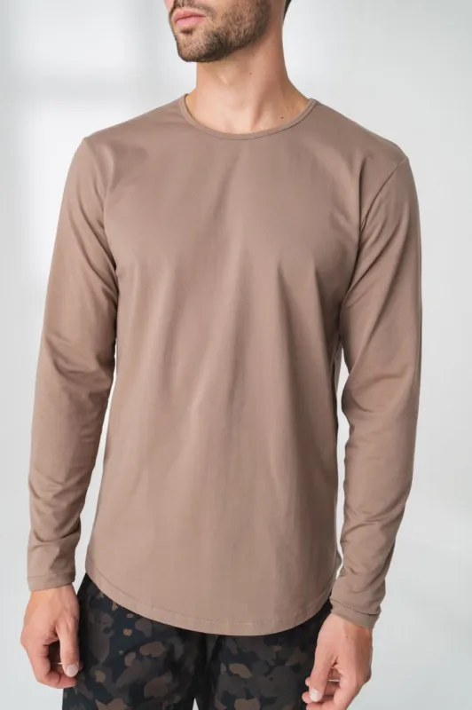 The Prospect Long Sleeve Tee - Stone sold by Balance Athletica