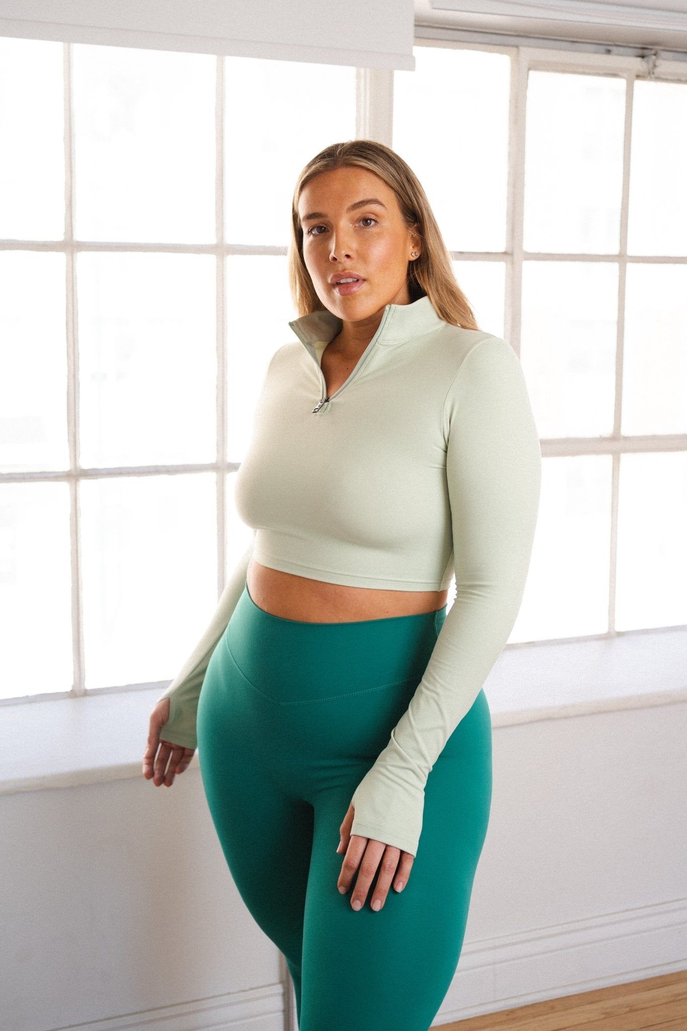 The Refine Cropped Zip - Halogen - Vitality Logo - Revitalized sold by Balance Athletica product image thumbnail 4