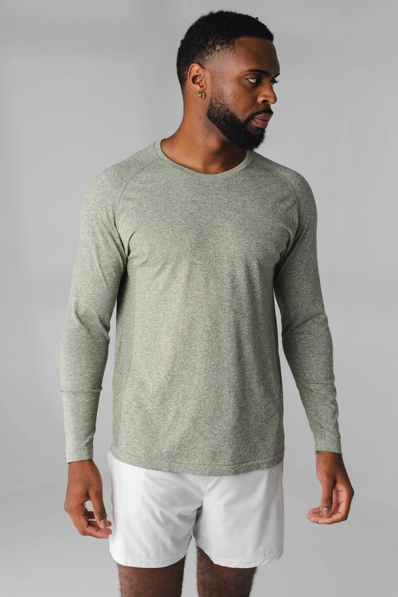 Vitality Kinetic® Long Sleeve Tee - Willow Marl sold by Balance Athletica