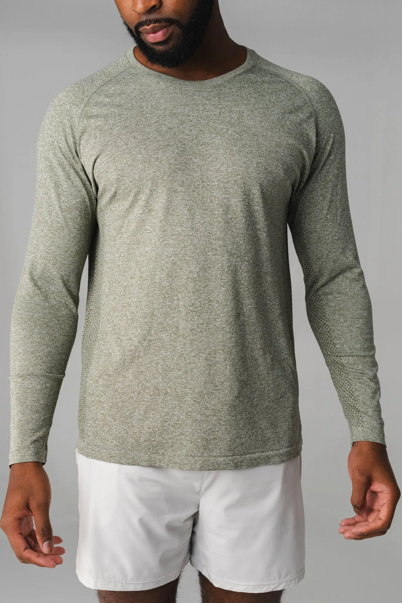 Vitality Kinetic® Long Sleeve Tee - Willow Marl sold by Balance Athletica product image thumbnail 3