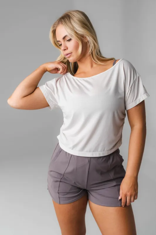 Vitality Versa®  Slouch Tee - Ash sold by Balance Athletica