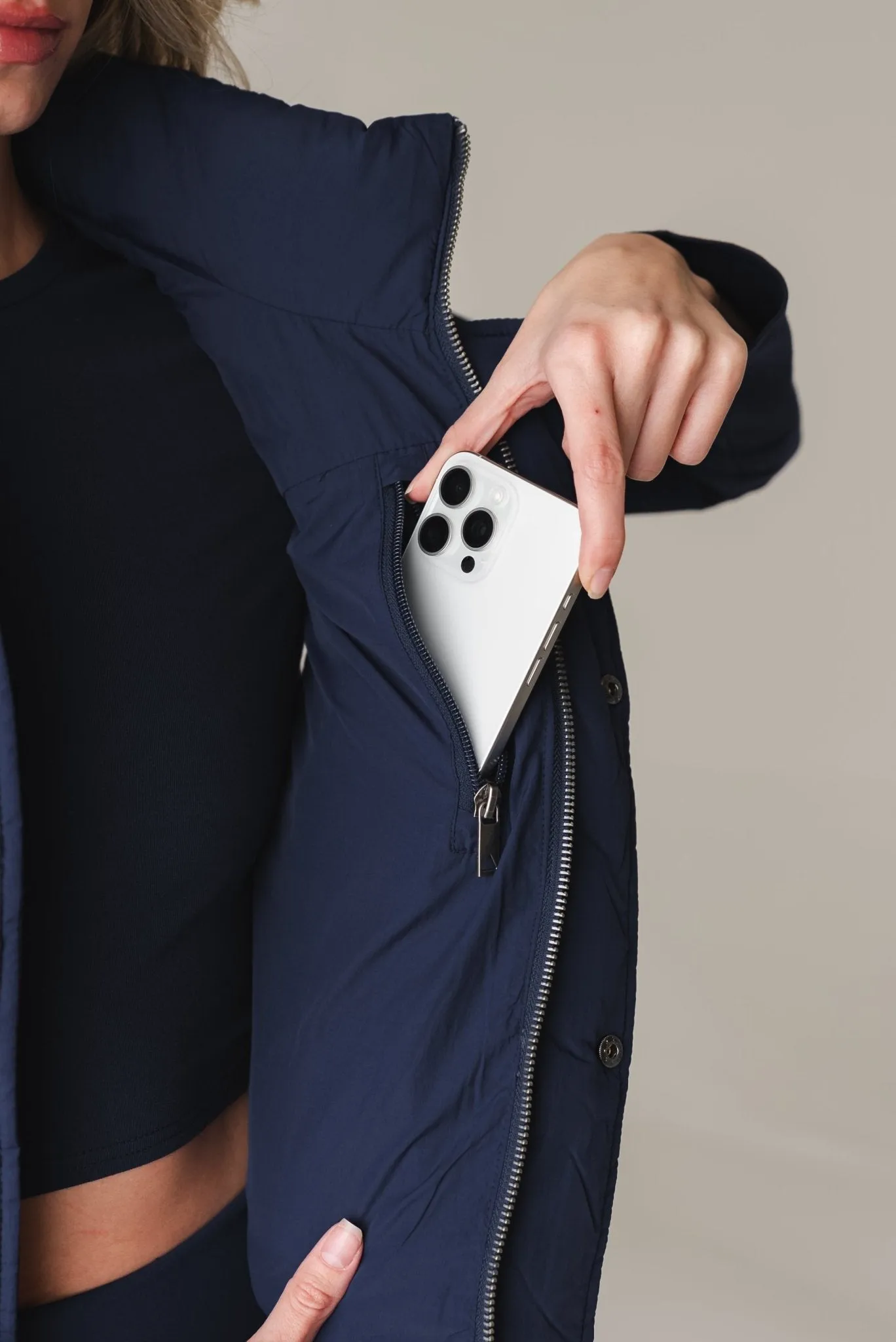 Vitality Puffer Vest - Sapphire sold by Balance Athletica product image thumbnail 5