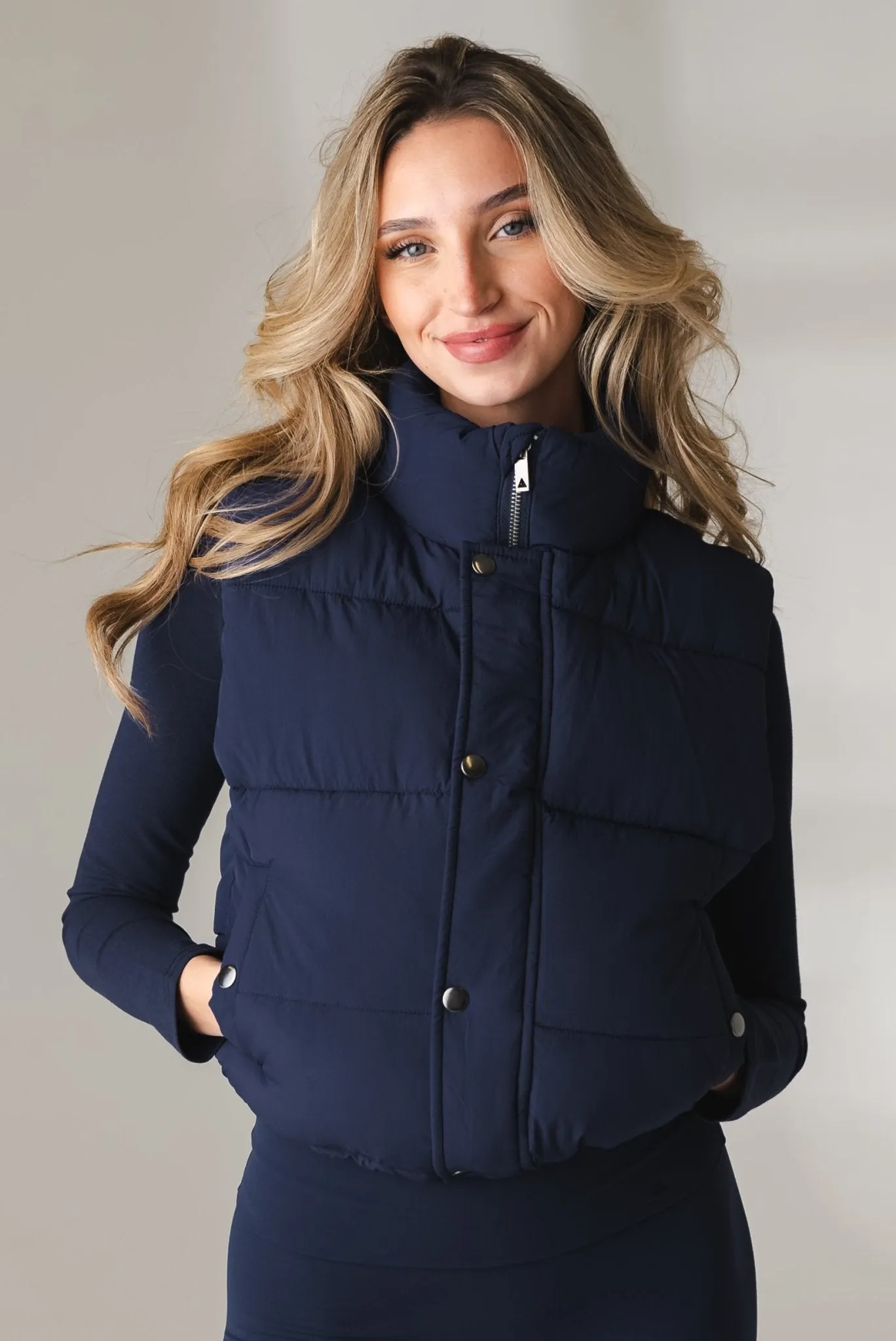 Vitality Puffer Vest - Sapphire sold by Balance Athletica product image thumbnail 3