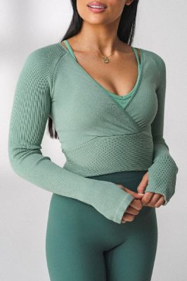 The Infinity Wrap Top - Aquamarine  - Revitalized sold by Balance Athletica