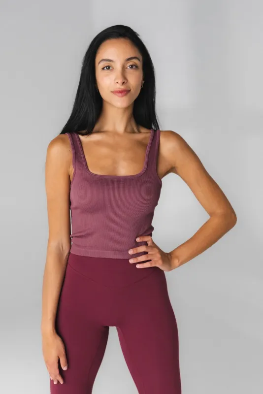 Vitality Synergy® Square Tank - Mauve sold by Balance Athletica