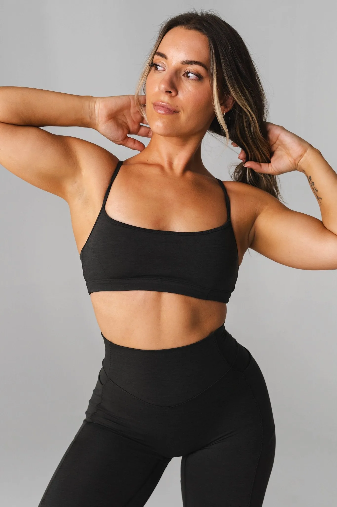 Vitality Daydream® Stitch Racer Bra - Midnight Marl sold by Balance Athletica