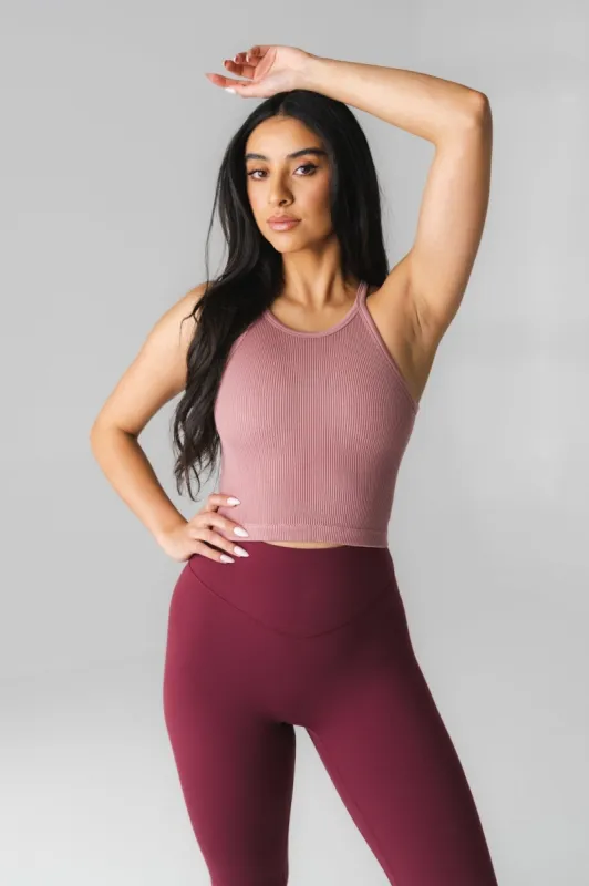 Synergy Open Back Tank - Rose - Revitalized sold by Balance Athletica