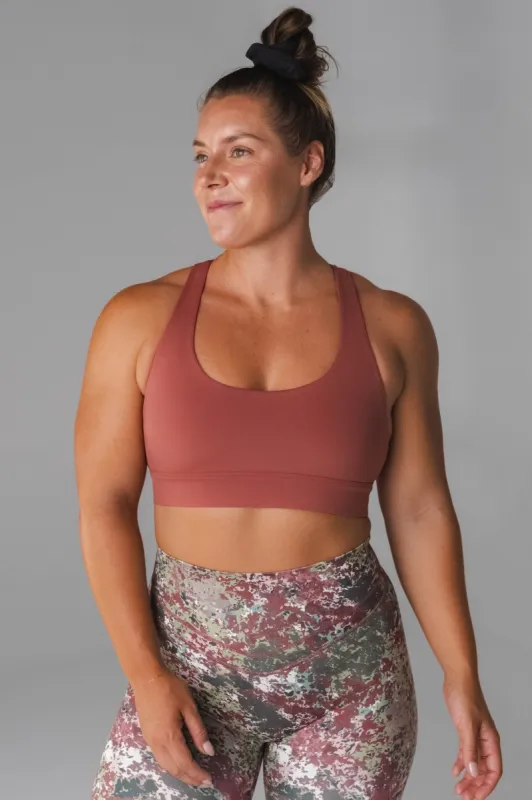 Vitality Ascend II Racer Bra - Rosewood sold by Balance Athletica