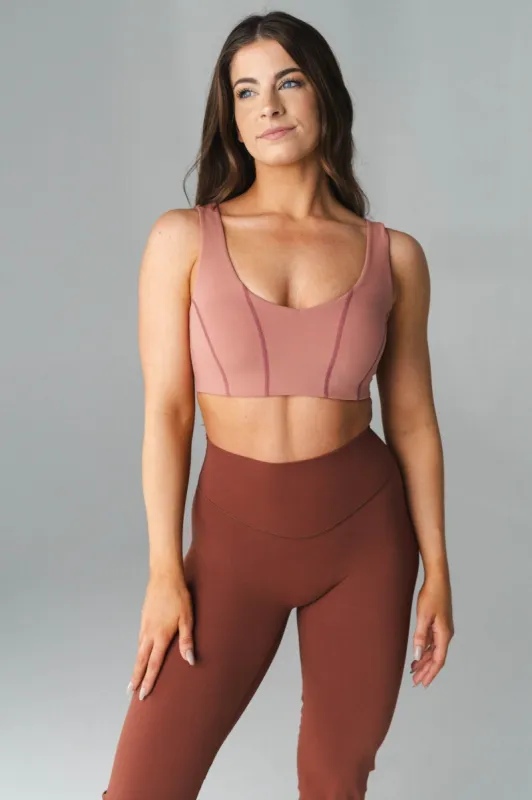 Cloud II™ Corset Bra - Terracotta Contrast - Revitalized sold by Balance Athletica