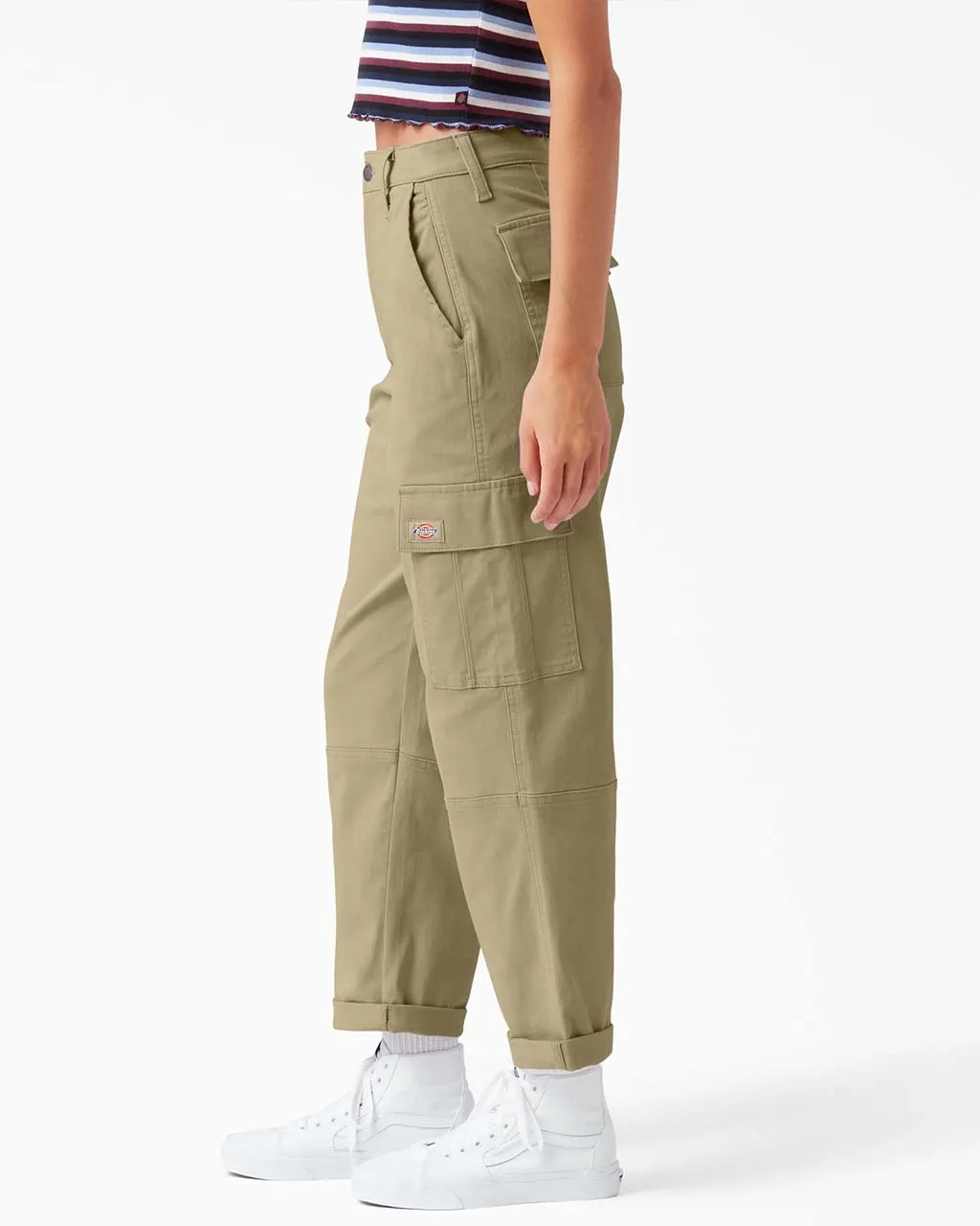 Relaxed Fit Cropped Cargo Pants - Desert Sand sold by ban.do product image thumbnail 2