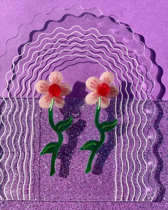 From The Garden Earrings - Wavy Daisies sold by ban.do