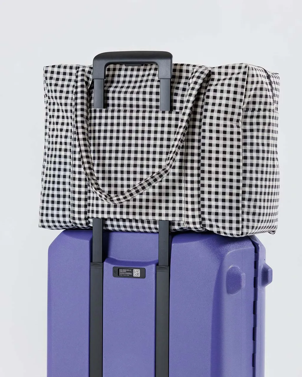 Cloud Carry-On Bag - Black & White Gingham sold by ban.do product image thumbnail 3
