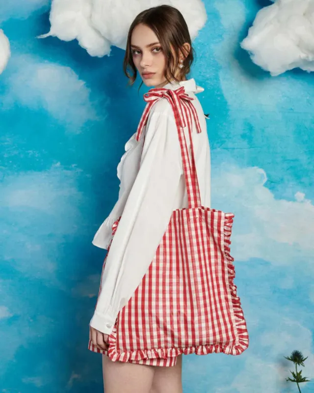 Stables Gingham Tote Bag sold by ban.do