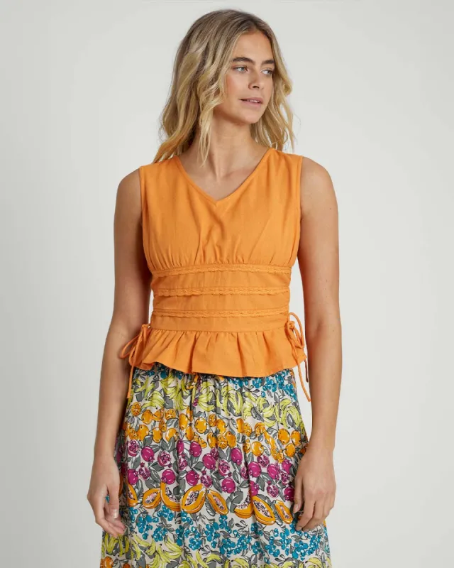 Lace Linen Blend Cami sold by ban.do