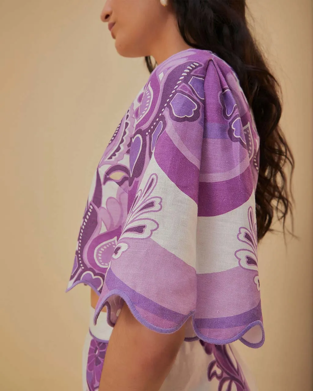 Cream Color Festival Euroflax Blouse sold by ban.do product image thumbnail 2