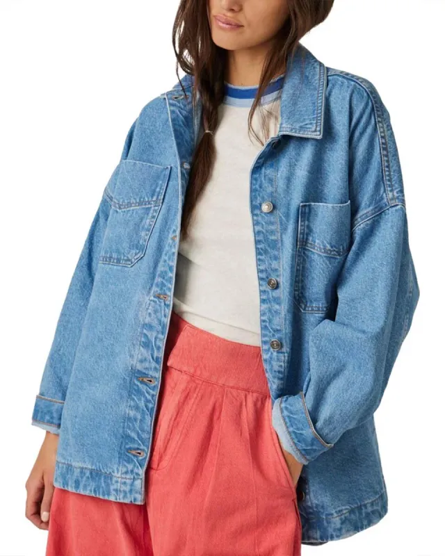 We The Free Madison City Denim Jacket - Solar Wash sold by ban.do