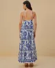 Off-White Flowerful Birds Maxi Dress sold by ban.do