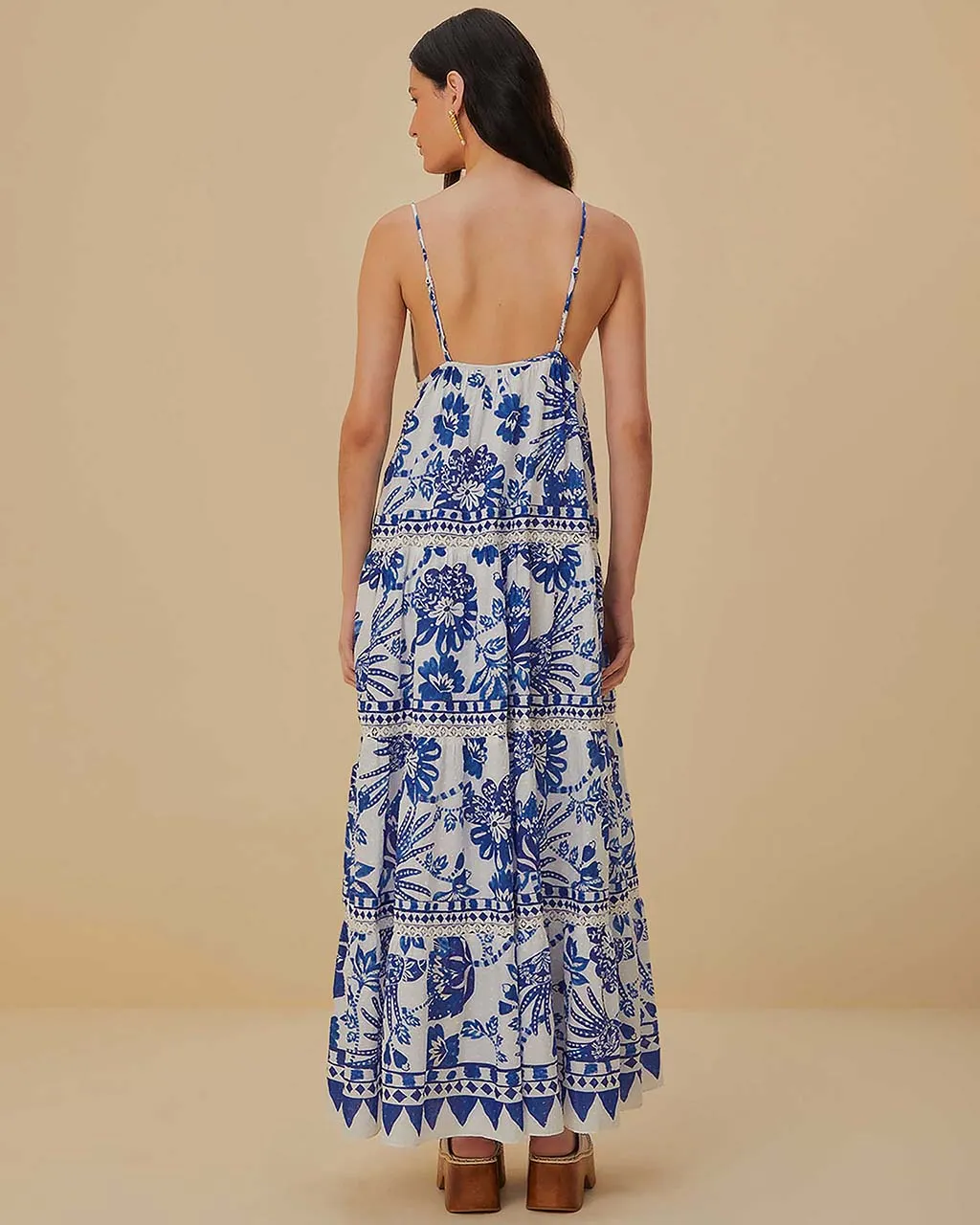 Off-White Flowerful Birds Maxi Dress sold by ban.do product image thumbnail 2