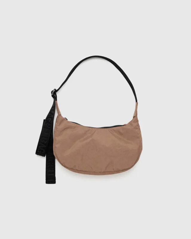 Small Nylon Crescent Bag - Cocoa sold by ban.do