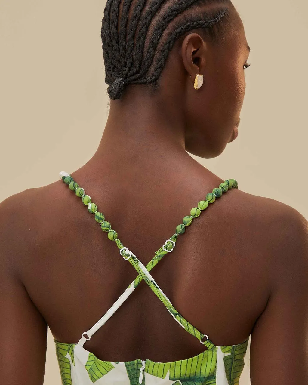 Off-White Palm Fan Midi Dress sold by ban.do product image thumbnail 4