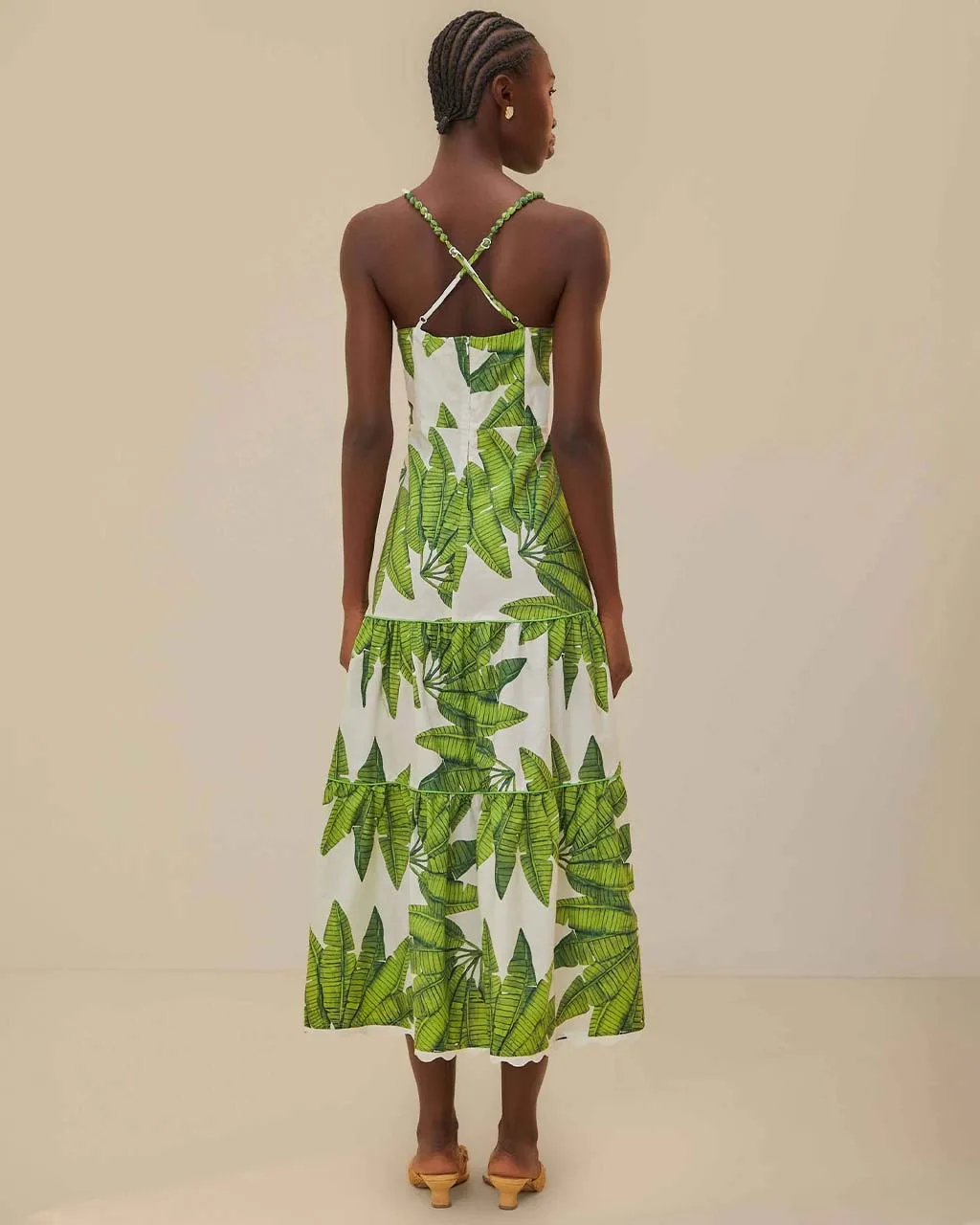 Off-White Palm Fan Midi Dress sold by ban.do product image thumbnail 2