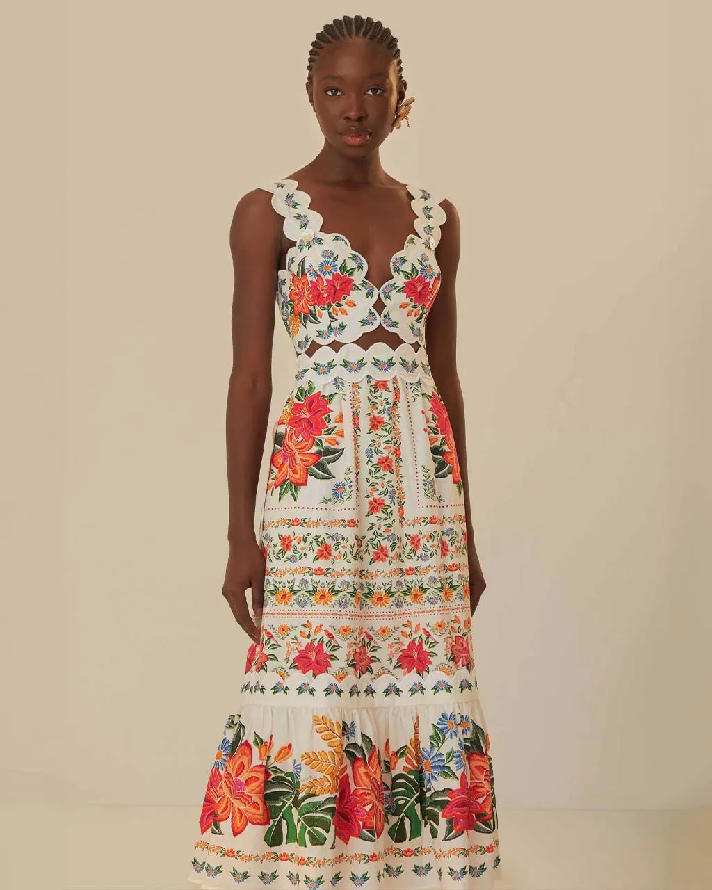 Off-White Bloom Garden Maxi Dress sold by ban.do product image thumbnail 4