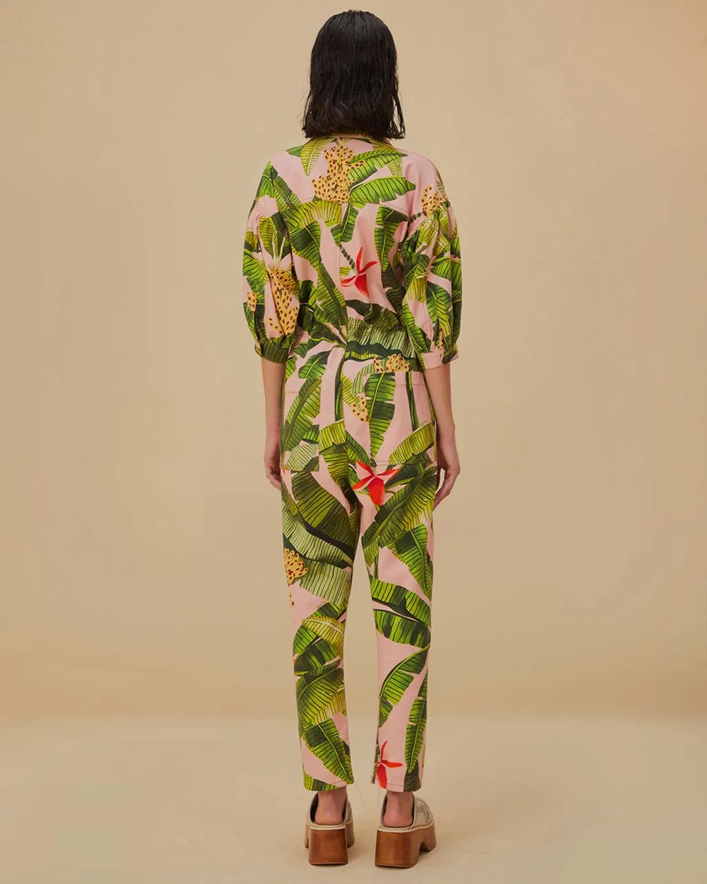 Pink Banana Leaves Jumpsuit sold by ban.do product image thumbnail 2
