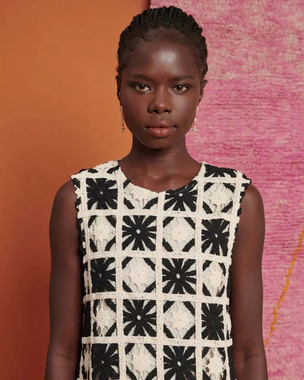 Carla Crochet Mini Dress - Black + White sold by ban.do product image thumbnail 3