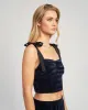 Micah Bustier Top - Navy sold by ban.do