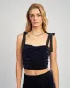 Micah Bustier Top - Navy sold by ban.do