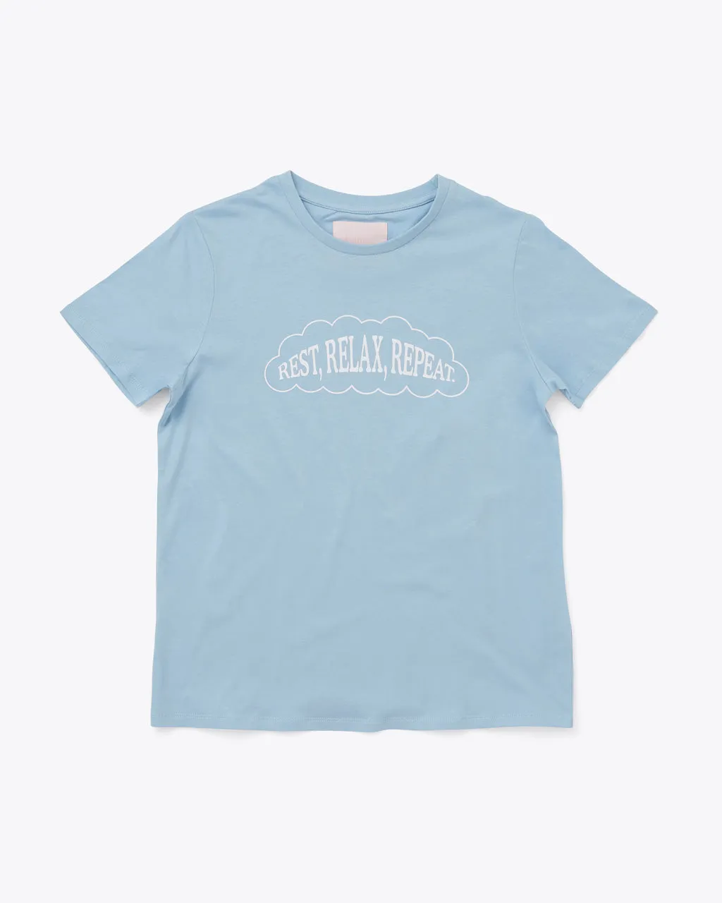 Rest, Relax, Repeat Tee - Sky sold by ban.do