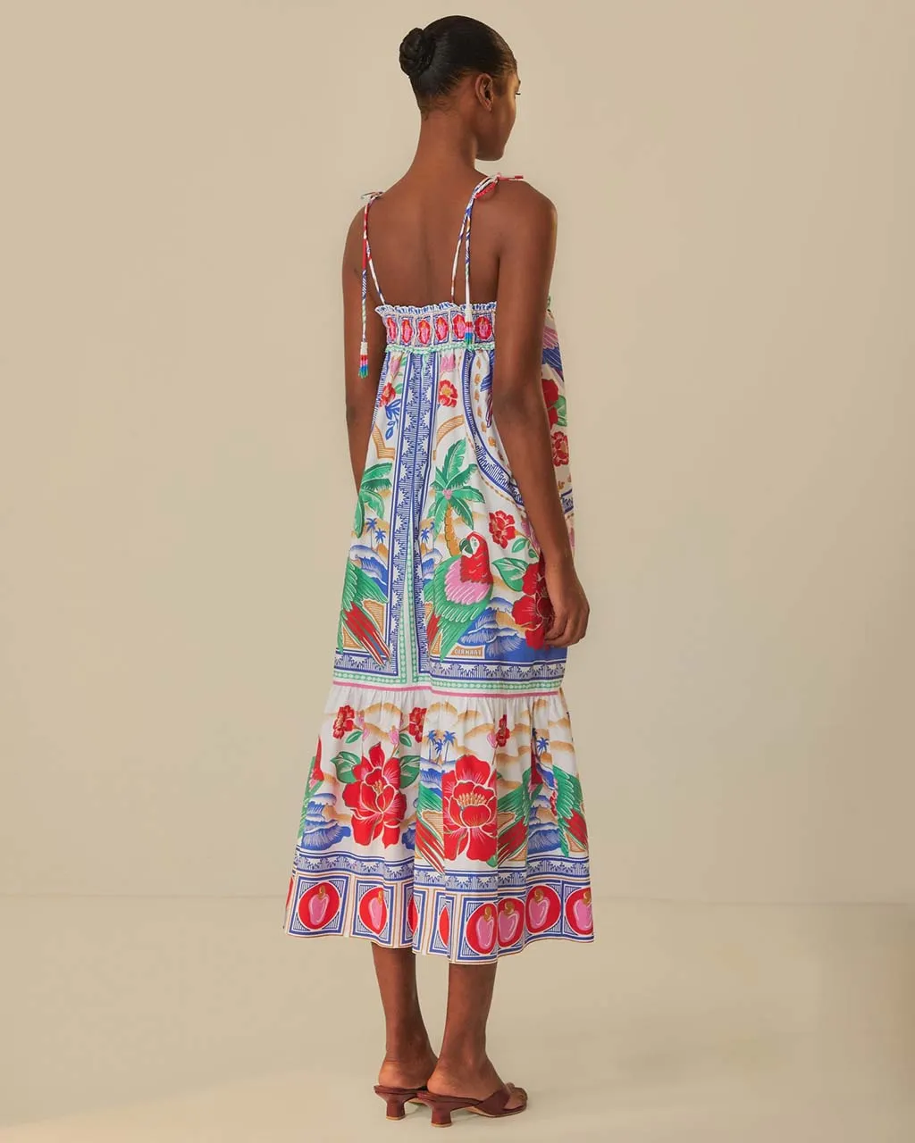 Off-White Flowers Beach Maxi Dress sold by ban.do product image thumbnail 3