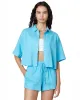 Cropped Boxy Shirt - Aqua sold by ban.do