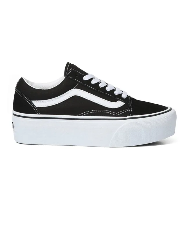 Old Skool Stackform Sneaker - Black + True White sold by ban.do
