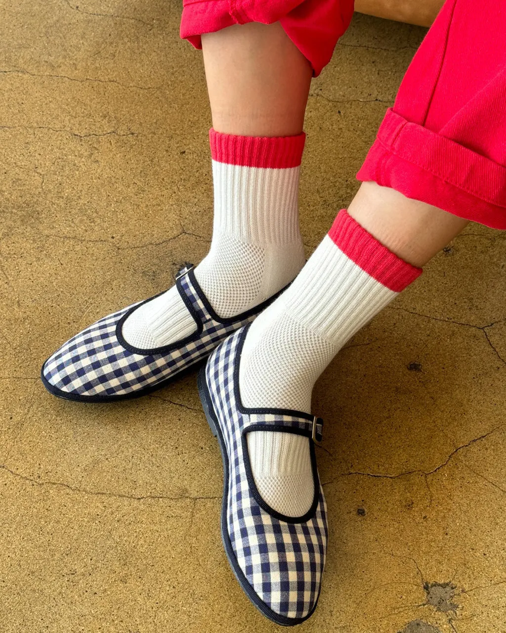 Color Block Girlfriend Socks - Blue + Red sold by ban.do product image thumbnail 3