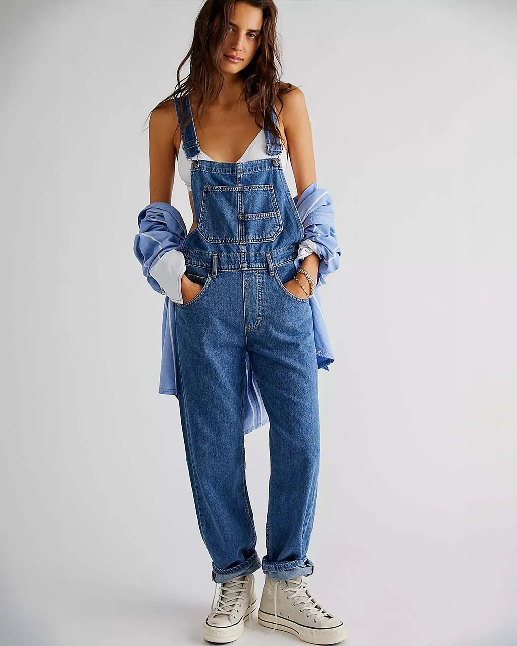 We The Free Ziggy Denim Overalls - Sapphire Blue sold by ban.do product image thumbnail 4