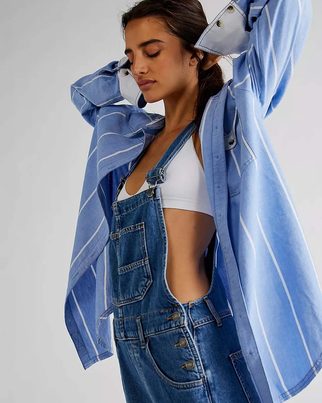 We The Free Ziggy Denim Overalls - Sapphire Blue sold by ban.do product image thumbnail 3