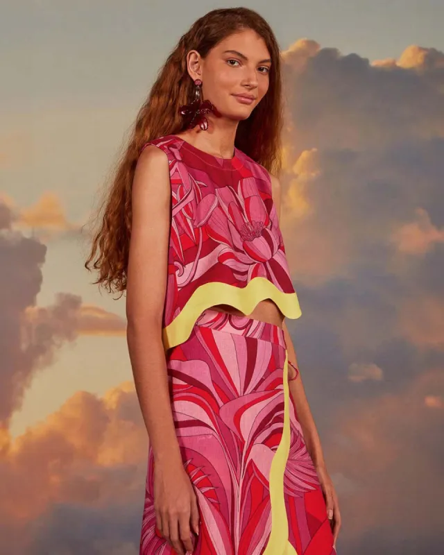 Red Endless Summer Crop Top sold by ban.do