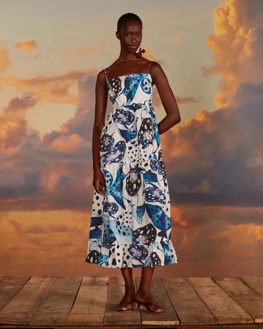 Off-White Mantas Organic Cotton Maxi Dress sold by ban.do