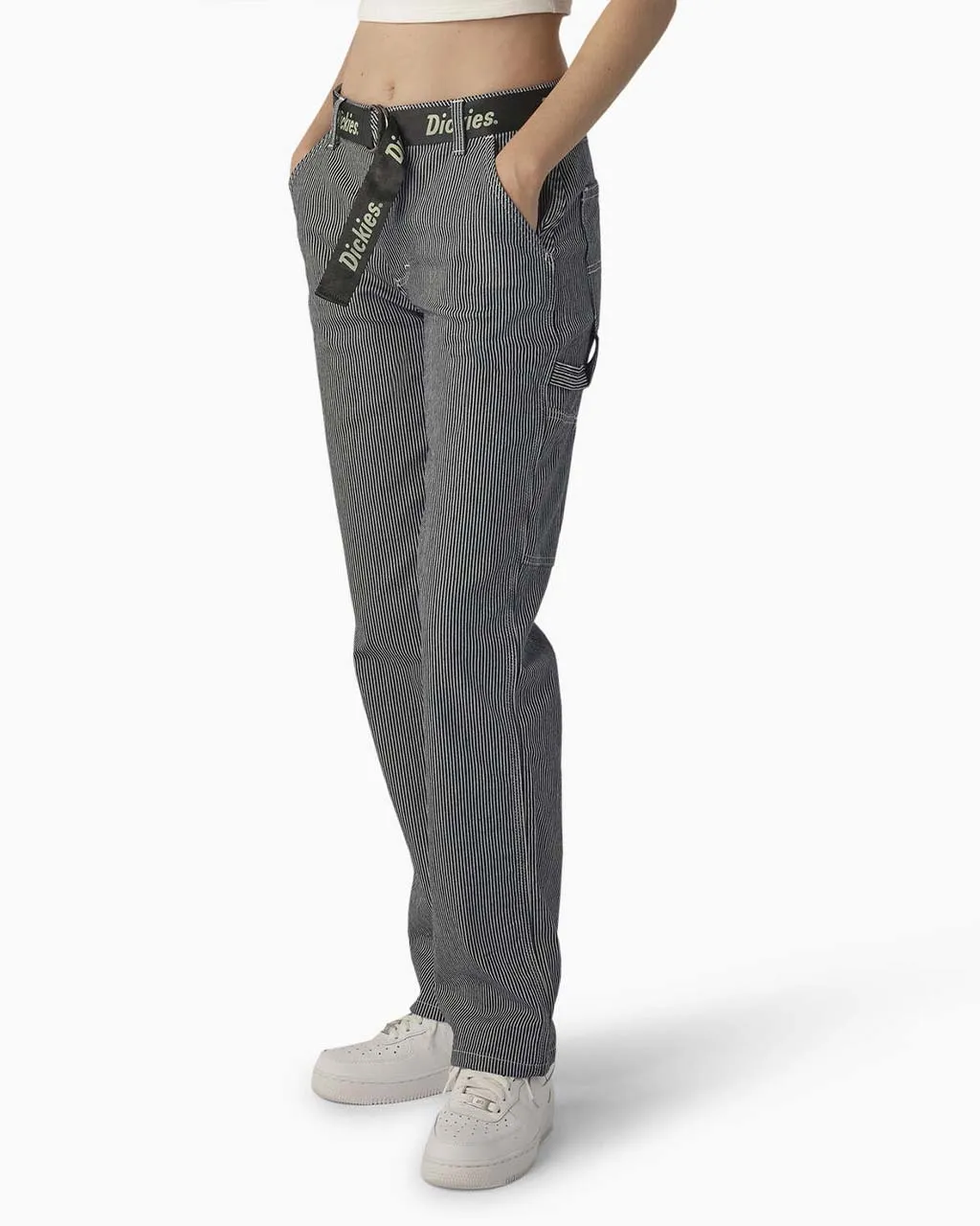 High Waisted Carpenter Pants - Hickory Stripe sold by ban.do product image thumbnail 2
