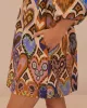 Cream Hearts Ikat Square Neckline Mini Dress sold by ban.do