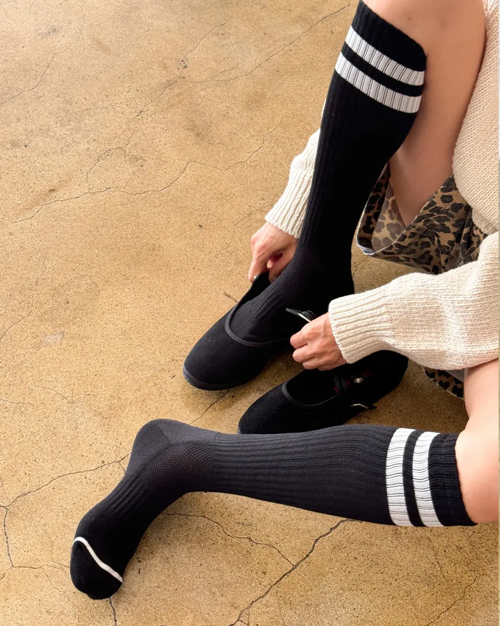 Knee High Boyfriend Socks - Black sold by ban.do product image thumbnail 2
