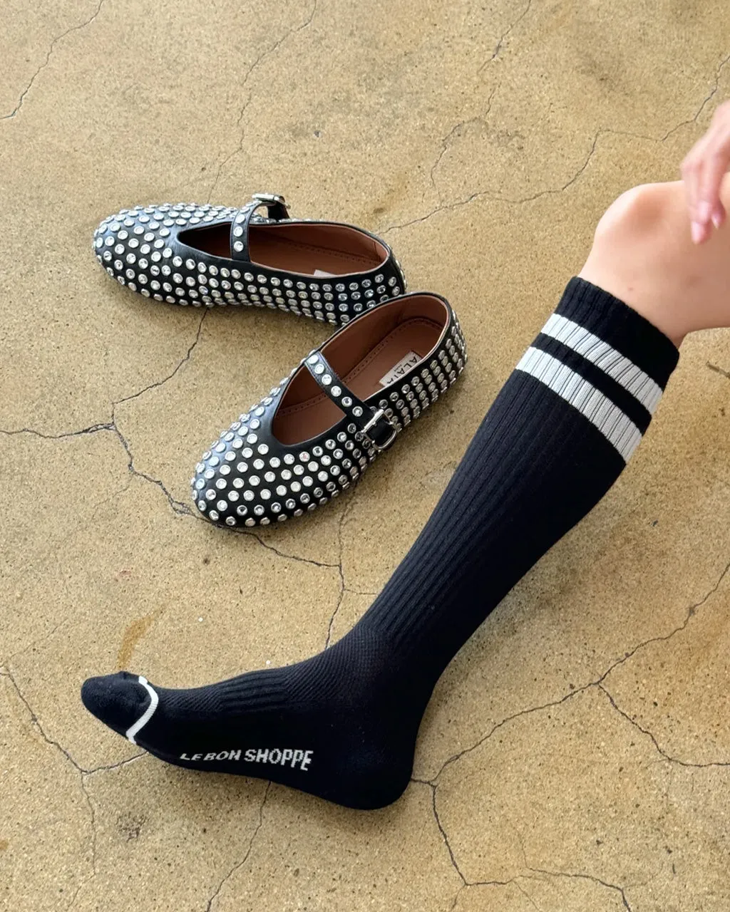 Knee High Boyfriend Socks - Black sold by ban.do product image thumbnail 3