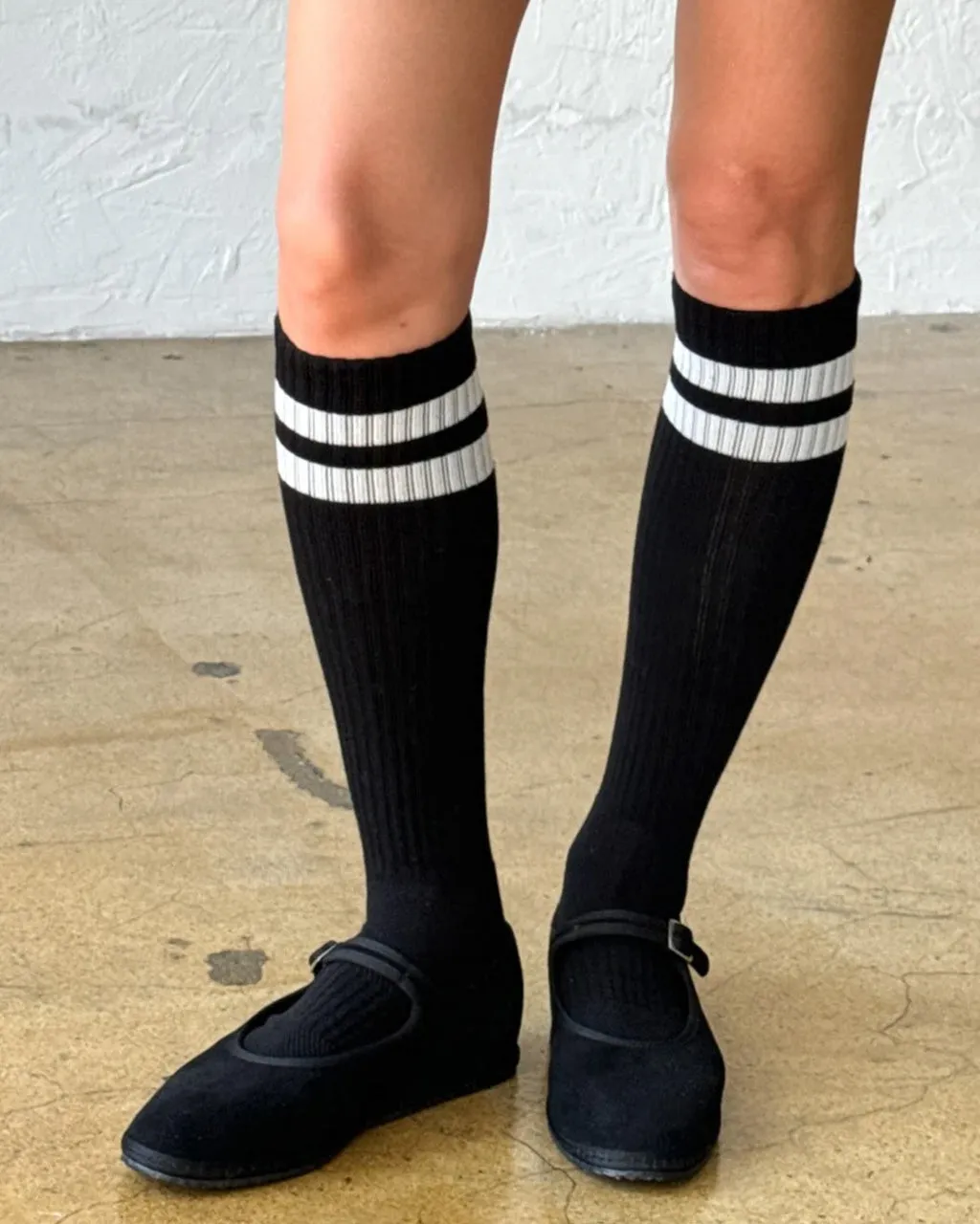 Knee High Boyfriend Socks - Black sold by ban.do