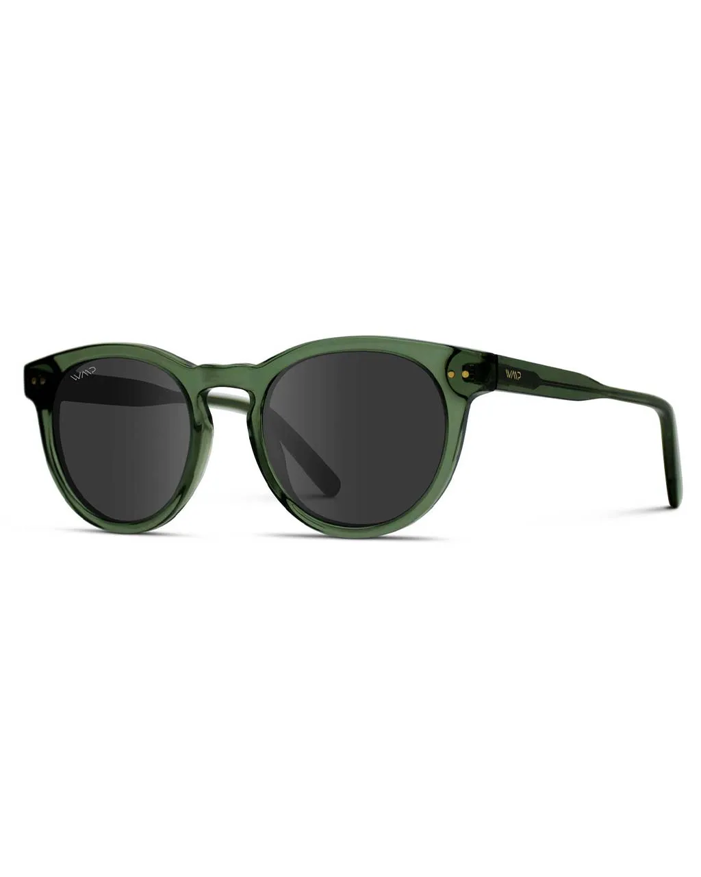 Tate Round Sunglasses - Crystal Green sold by ban.do