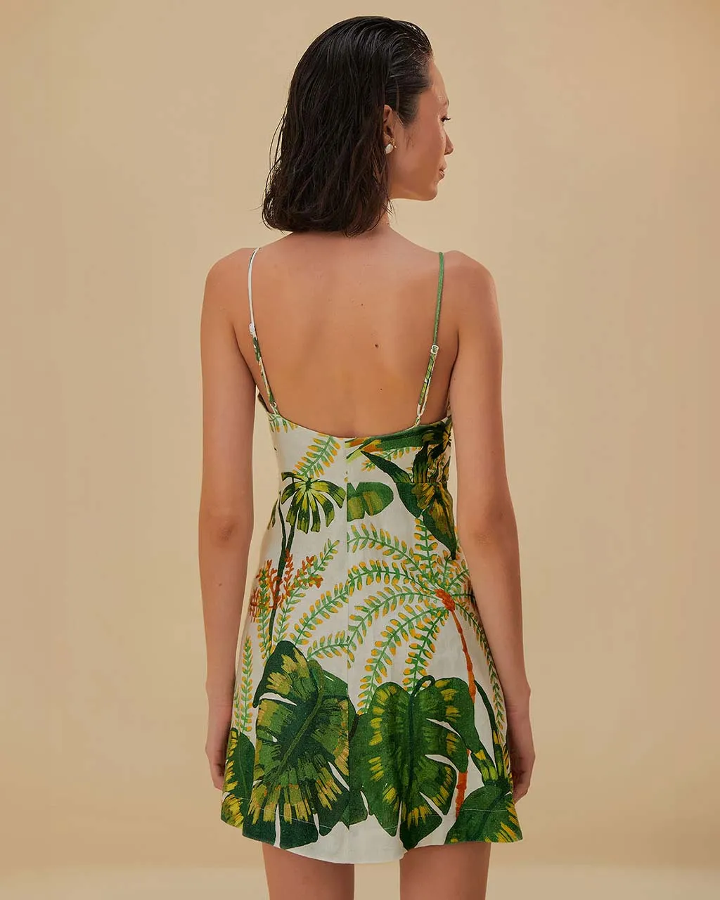 Tropical Forest Off-White Mini Dress sold by ban.do product image thumbnail 2