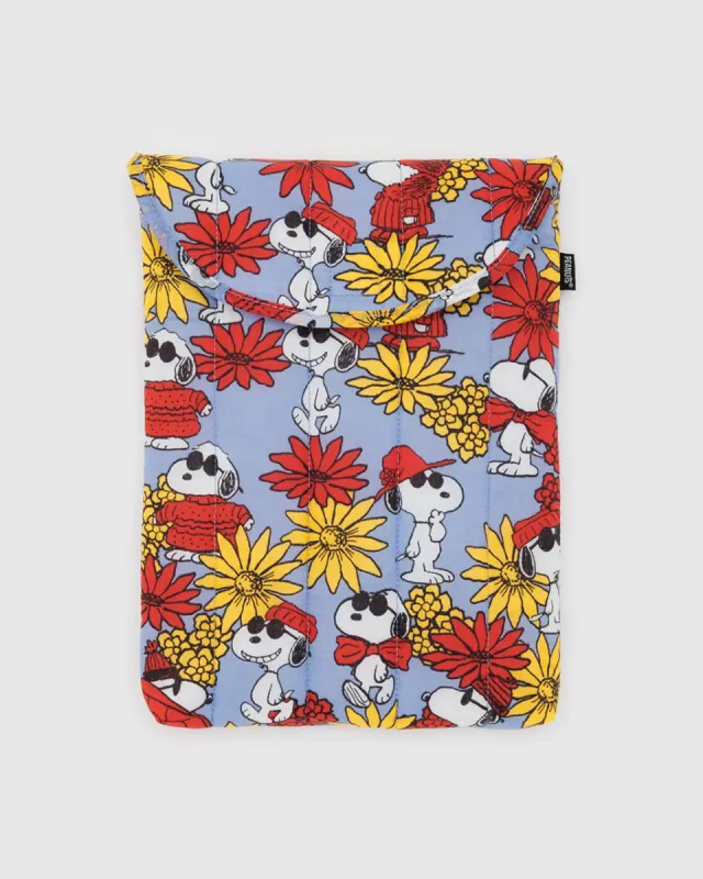 Puffy Laptop Sleeve 13" - Floral Snoopy sold by ban.do