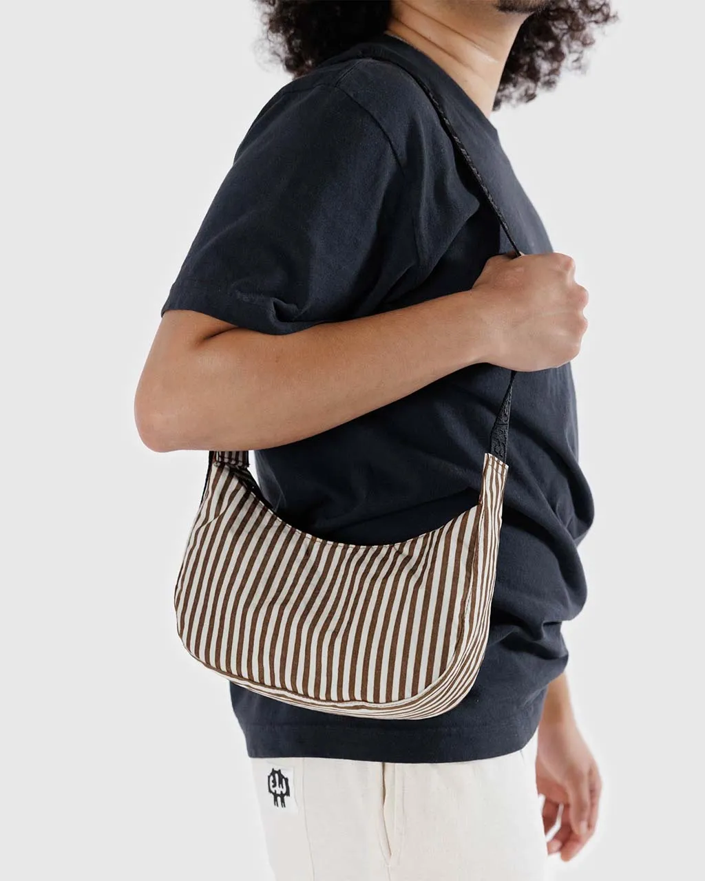 Small Nylon Crescent Bag - Brown Stripe sold by ban.do product image thumbnail 2